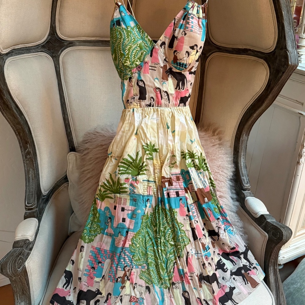 NWT Vintage Anthropologie Bazaar 100% Cotton Dress Plenty by Tracy Reese 2 XS
